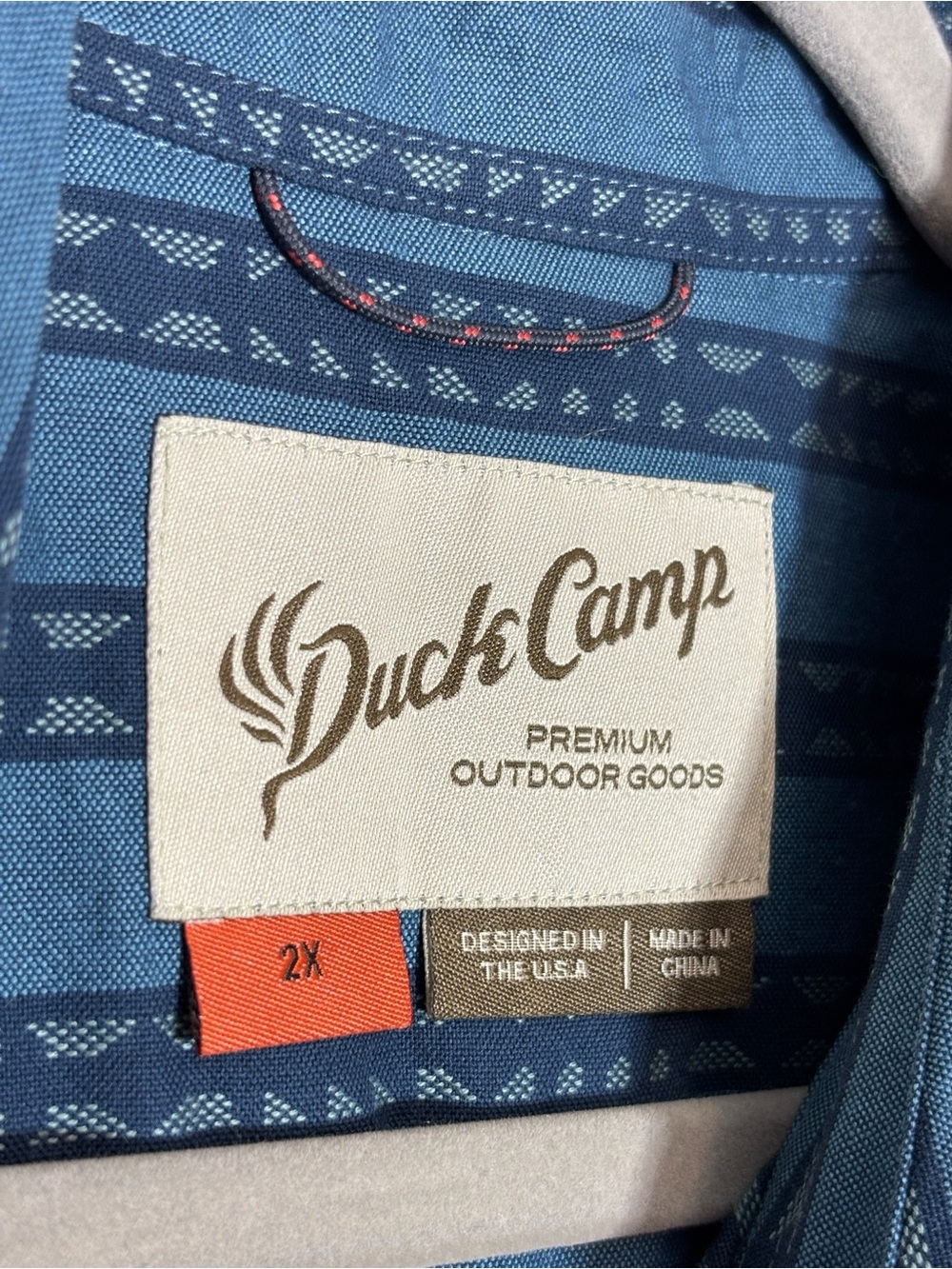 Duck Camp Shirt Men’s 2XL Short Sleeve Button Down Aztec Print Cotton - Picture 4 of 5